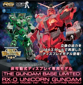 Themed Background ?? 1/144 Gundam Base RX-0 Unicorn Gumdam??Destroy mode??Ver.TWC??LIGHTING MODEL??Limited (Pre-Order)