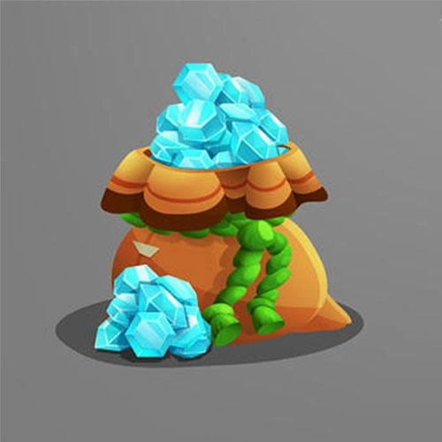 Scandinavian design Sculpture Reproduction ?????? LARGE SACK OF 800 GEMS