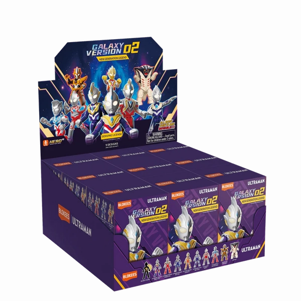 Ultraman Galaxy Version (GV) 02 Blokees Figures - New Generation Legend (Box Of 9) Articulated Model Architectural Model