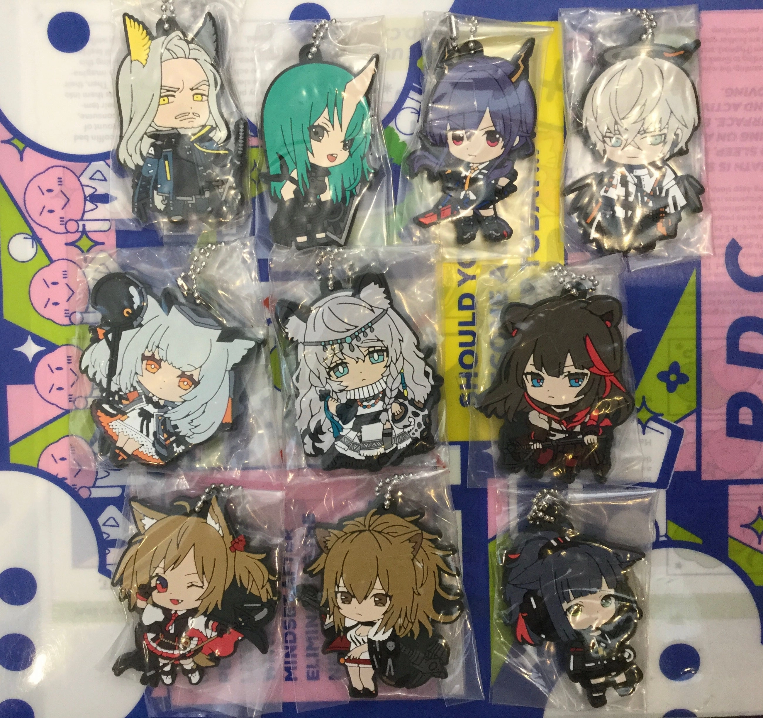Global Shipping Arknights Character Rubber Keychain Vol.2 10 Pieces Set (In-stock)