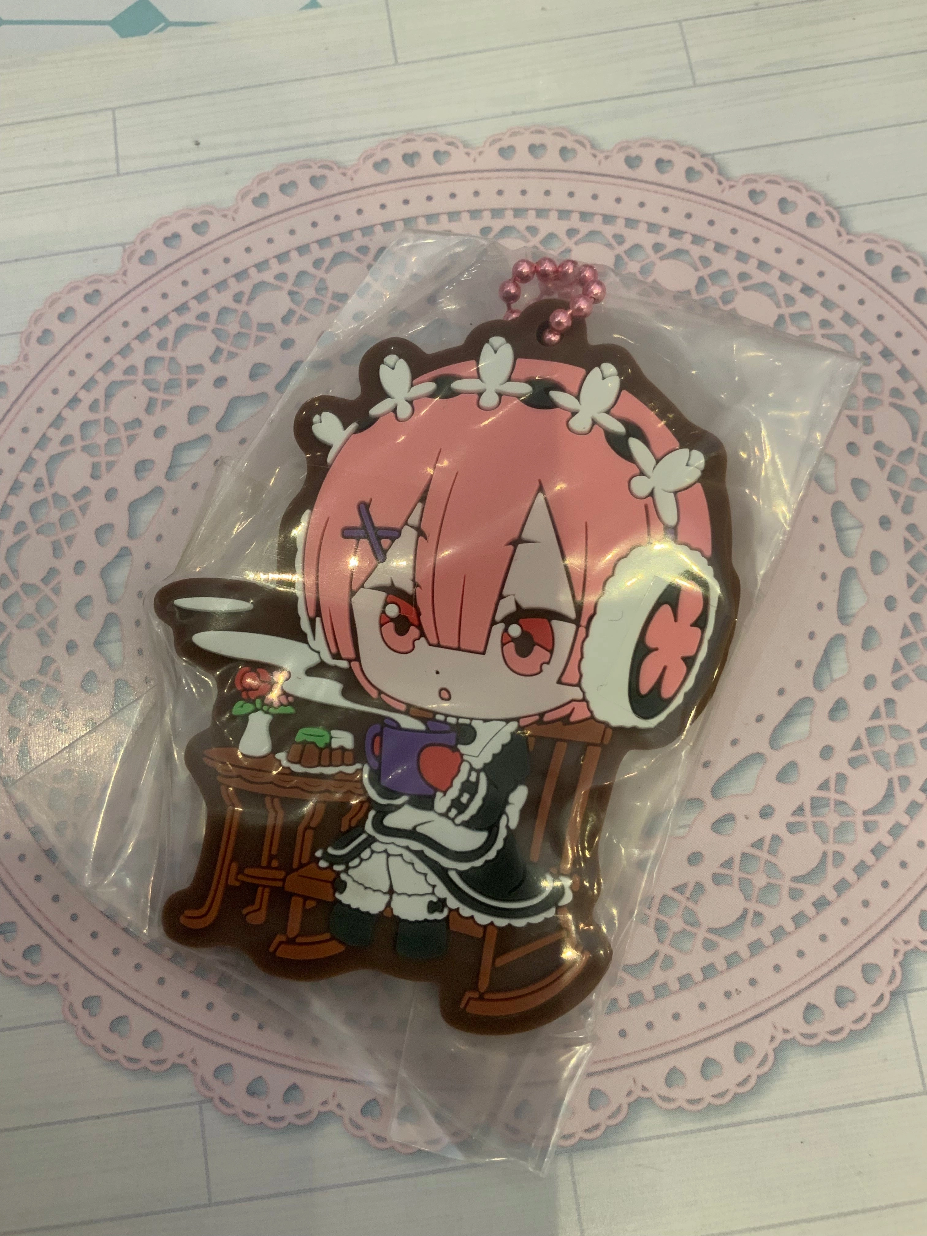 Art Piece Personal Collection Re:Zero Life In a Different World From Zero Ram & Rem Summer Winter Rubber Keychain 4 Pieces Set (In-stock)