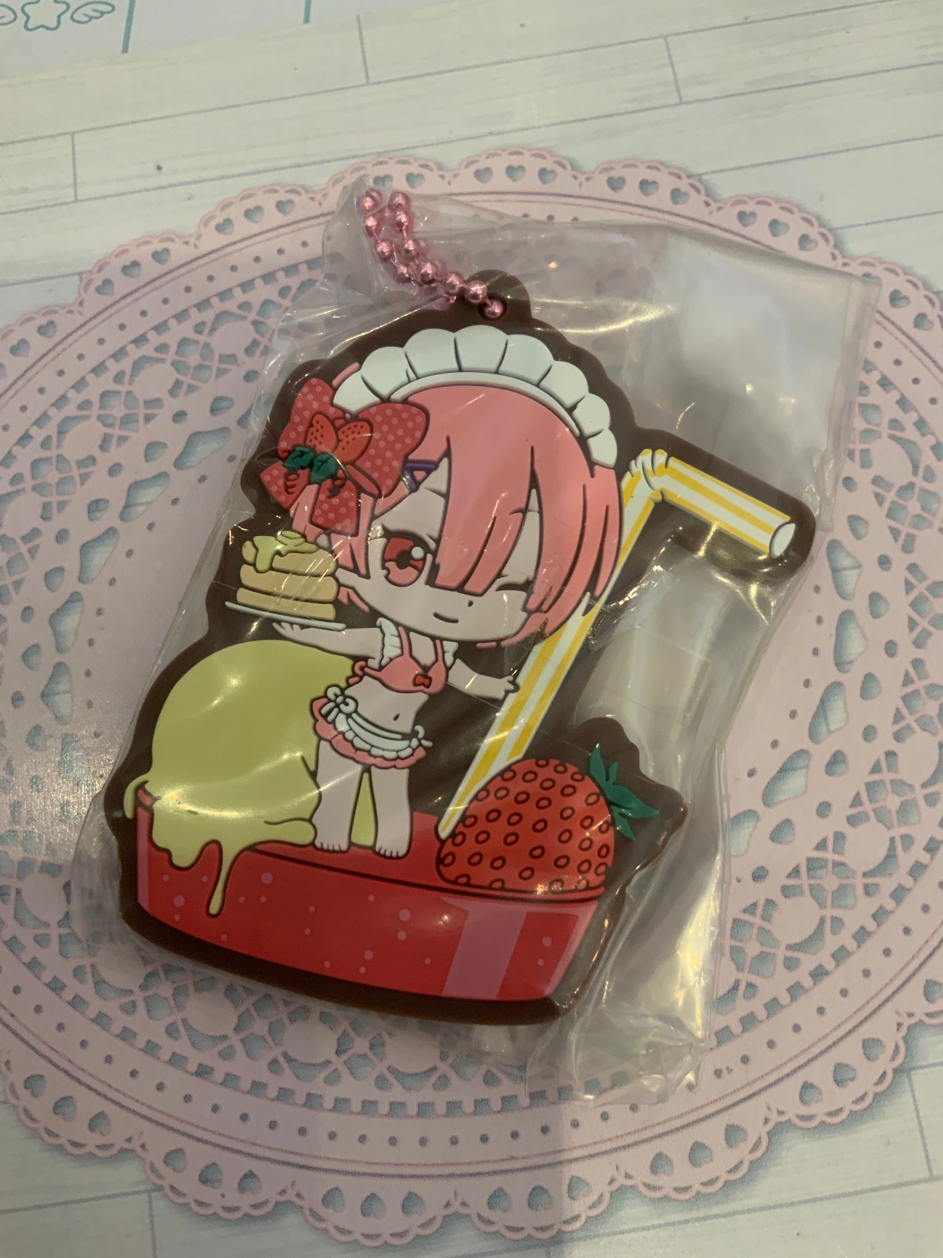 Influencer Pick Blockbuster Movie Re:Zero Life In a Different World From Zero Ram & Rem Summer Winter Rubber Keychain 4 Pieces Set (In-stock)