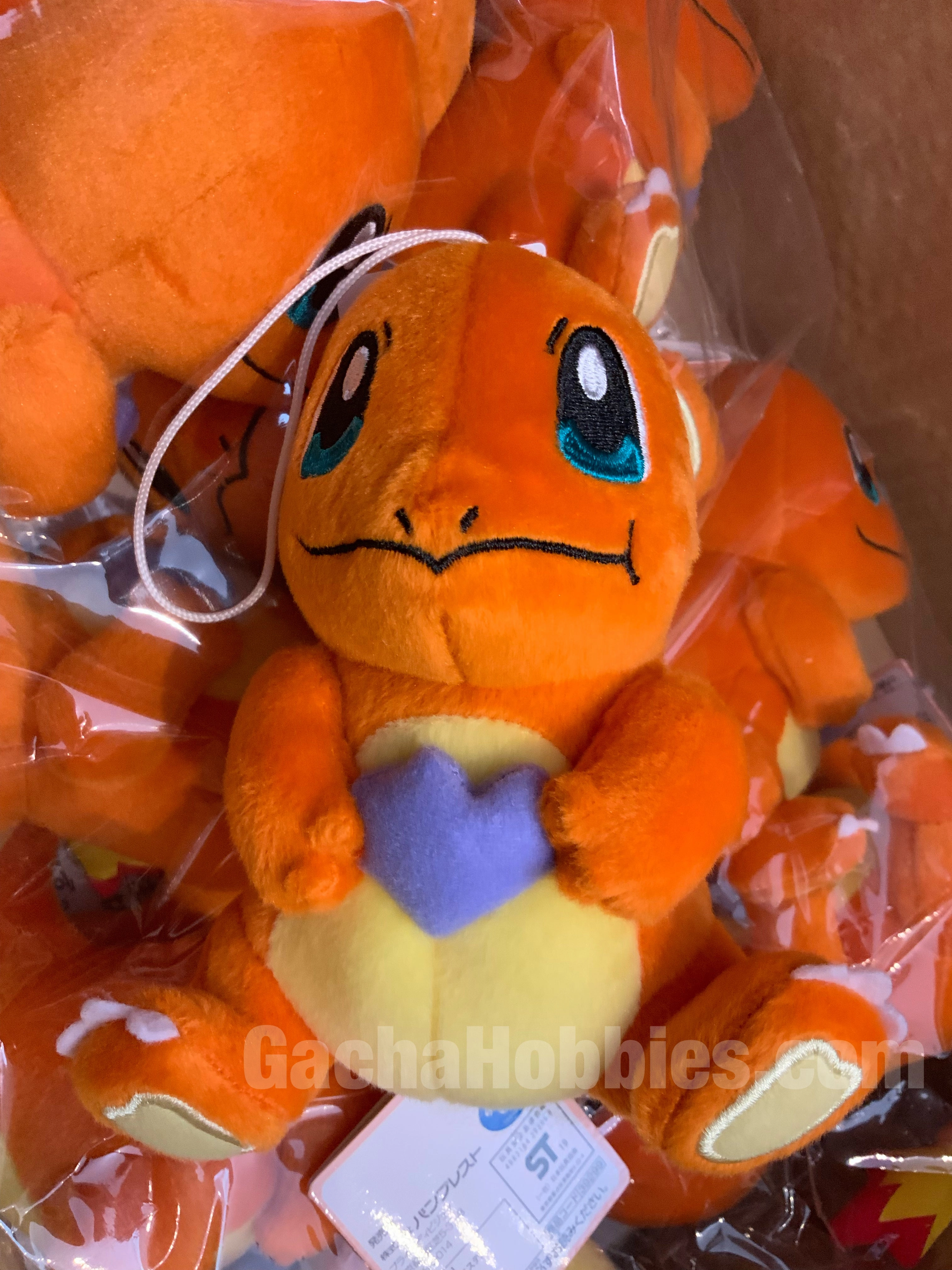 Festive Look Pokemon Charmander with Purple Heart Plush (In-stock)