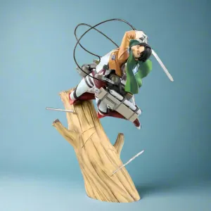 Chibi Article Attack On Titans Anime Figure Titan Slayer Levi Ackerman 35cm (14") PVC Statue