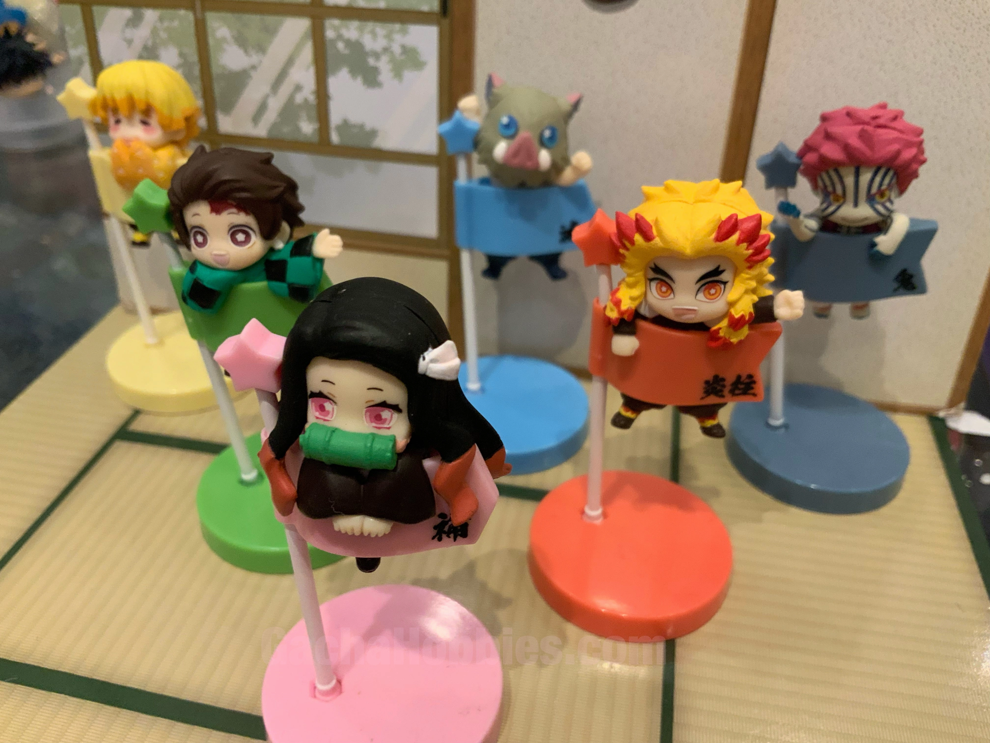 Diorama Accent Kimetsu no Yaiba Demon Slayer Character Flag Figure 6 Pieces Set (In-stock)