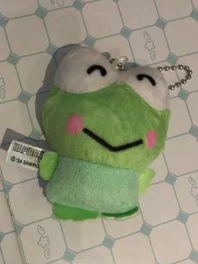 Sapphire Blue Sanrio Characters Hapidanbui Keroppi Classic Small Plush Keychain (In-stock)