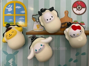 Baby Oyster Sanrio Characters Squishy Keychain 4 Pieces Set (In-stock) Cat Figurine PVC Merchandise