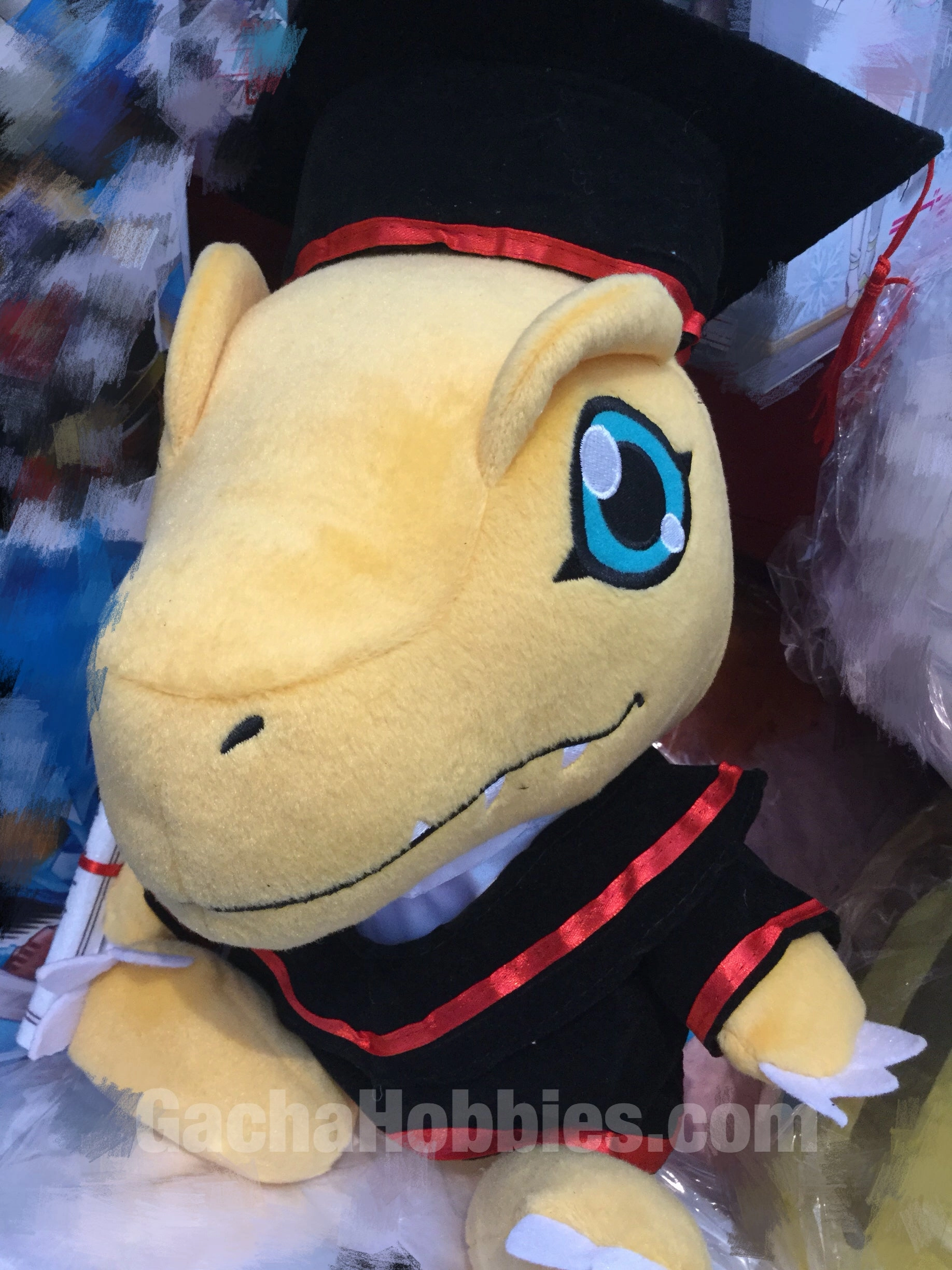 Graduation Digimon Agumon Medium Plush Thoughtful Expression Leading Designer