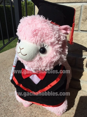 Friendly Maker Process Artist Graduation Pink Alpaca Medium Plush