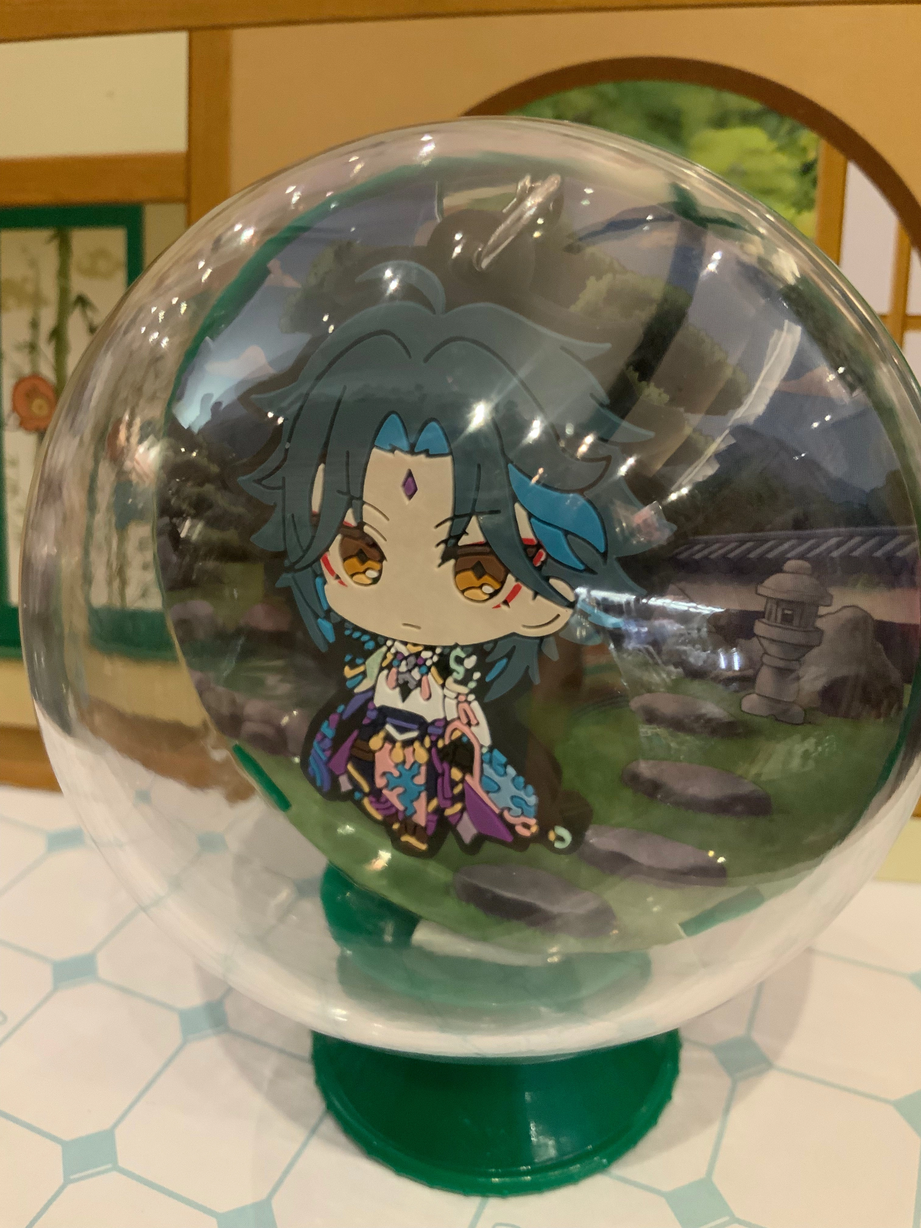 Year Round Character Keychain Display Case with Background 5 Pieces Set (In-stock)