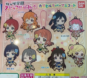 Resin Model Love Live Perfect Dream Project Characters Rubber Keychain 9 Pieces Set (In-stock)