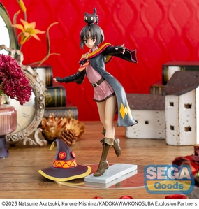 Sega - Luminasta Megumin With Chomusuke - Explosions In This Wonderful World Figure Streaming Decor Premium Object