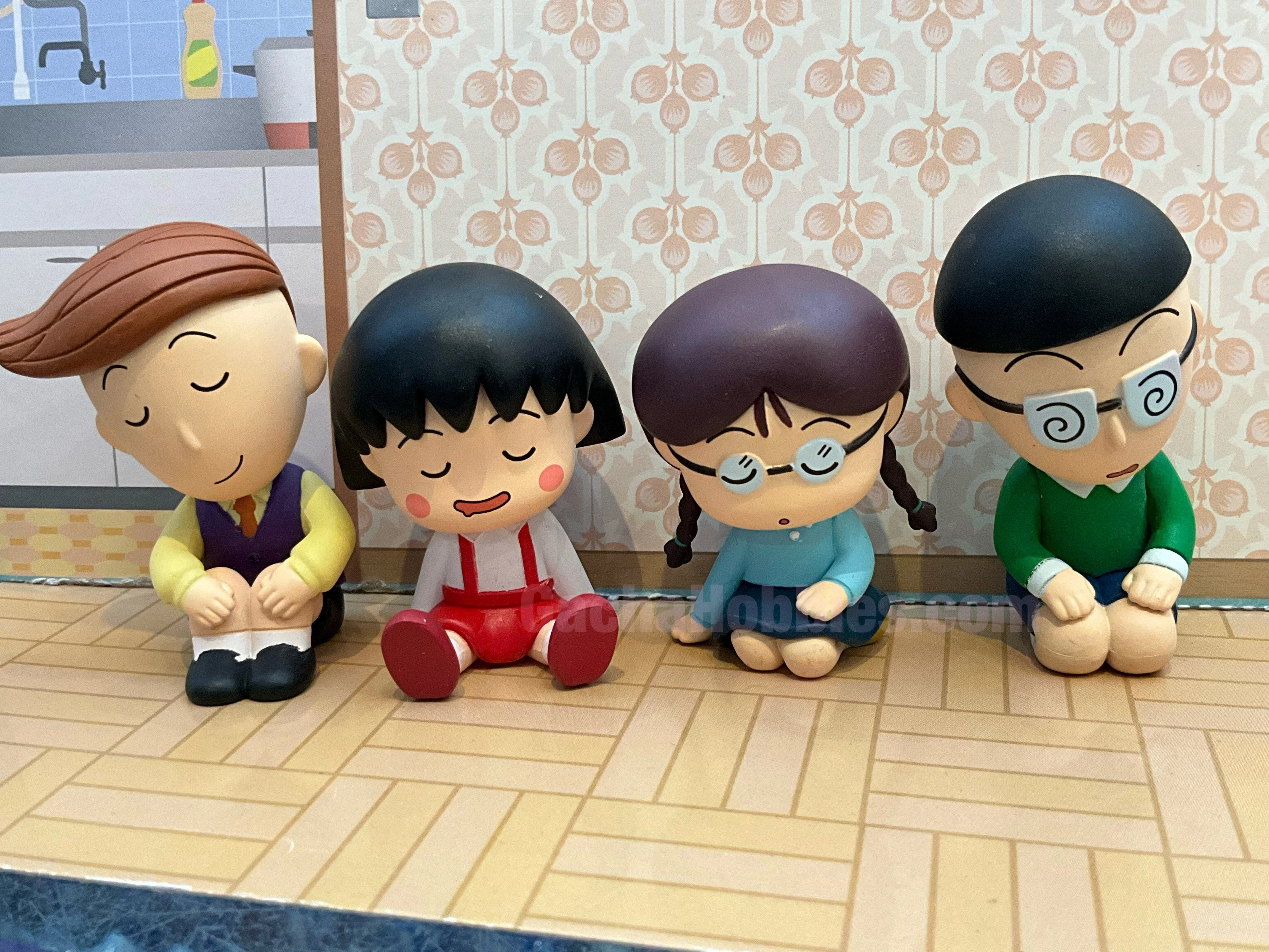 Chibi Maruko-chan Characters Sleeping on Shoulder Figure 4 Pieces Set (In-stock) Fantasy Toy