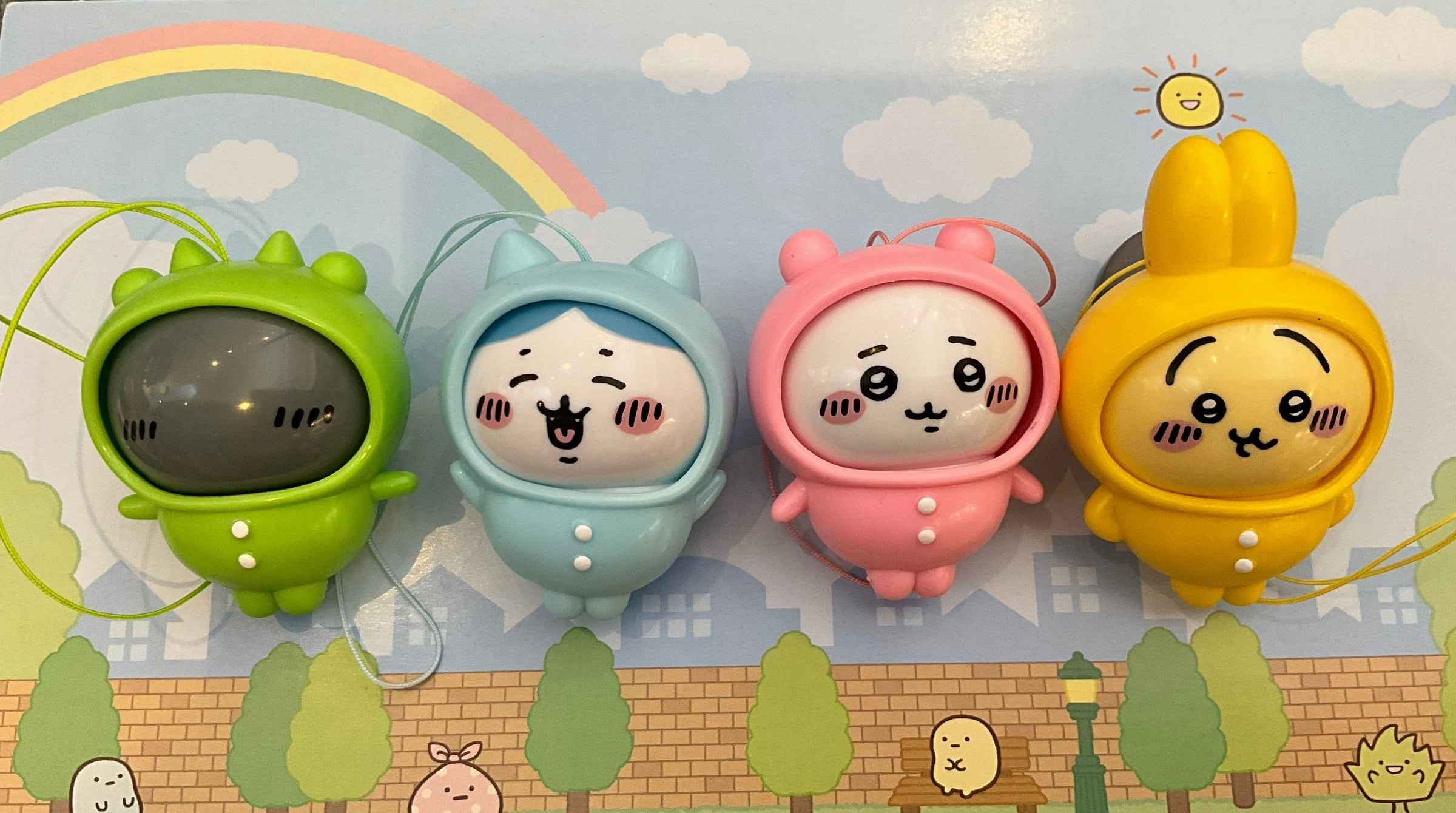 Chiikawa and Friends Pajama Party Figure Keychain 4 Pieces Set (In-stock) Media Attention