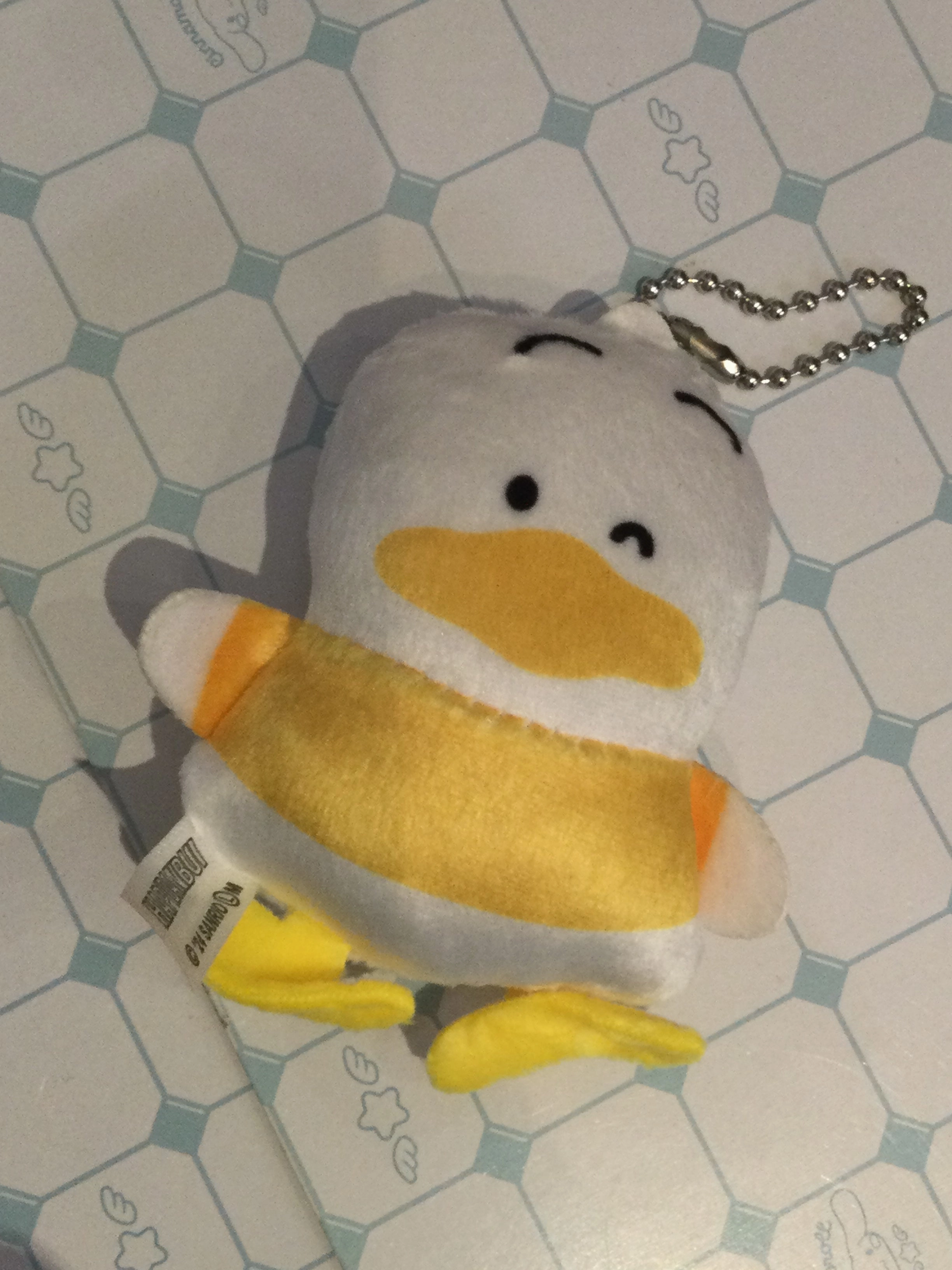 Sanrio Characters Hapidanbui Pekkle Duck Classic Small Plush Keychain (In-stock) Little Sculpture