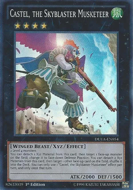 Castel, the Skyblaster Musketeer [DUEA-EN054] Super Rare Limited Find Release