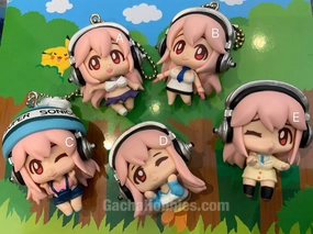 Chibi Product Super Sonico Figure Keychain 5 Pieces Set (In-stock)