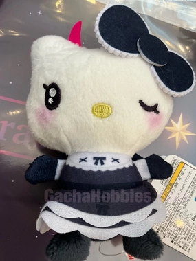 Sanrio Gothic Devil Hello Kitty Small Plush Keychain (In-stock) Figurine Worker Beta Version