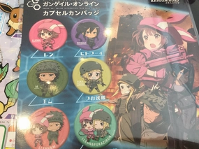 Sword Art Online Alternative Gun Gale Online Badges 6 Pieces Set (In-stock) Gift Guide Instagram Worthy