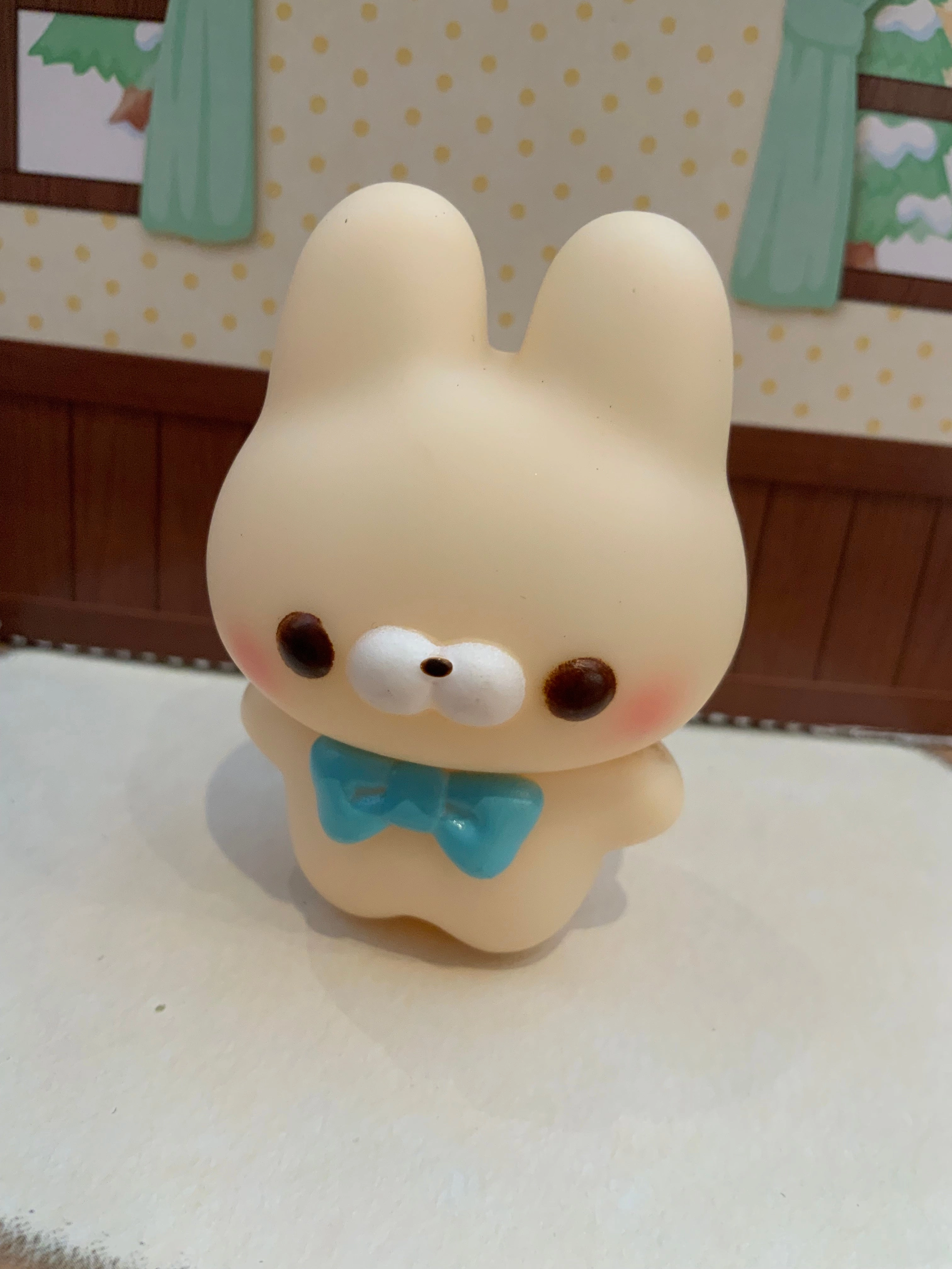 Colourful Bow Tie Bunny Vinyl Figure 6 Pieces Set (In-stock) Art Product