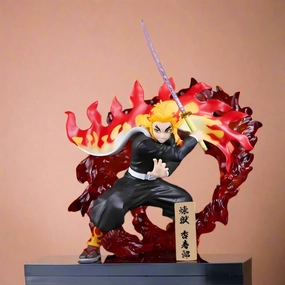 Demon Slayer Anime Figure Inferno Guardian Rengoku 20cm (8") PVC Statue Military Figure