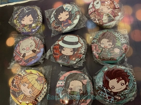 Vinyl Product Demon Slayer Kimetsu no Yaiba Nitotan Badge Pin 9 Pieces Set (In-stock)