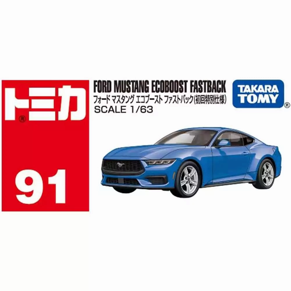 Tomica No.91 Ford Mustang EcoBoost Fastback First Special Edition Superhero Toy