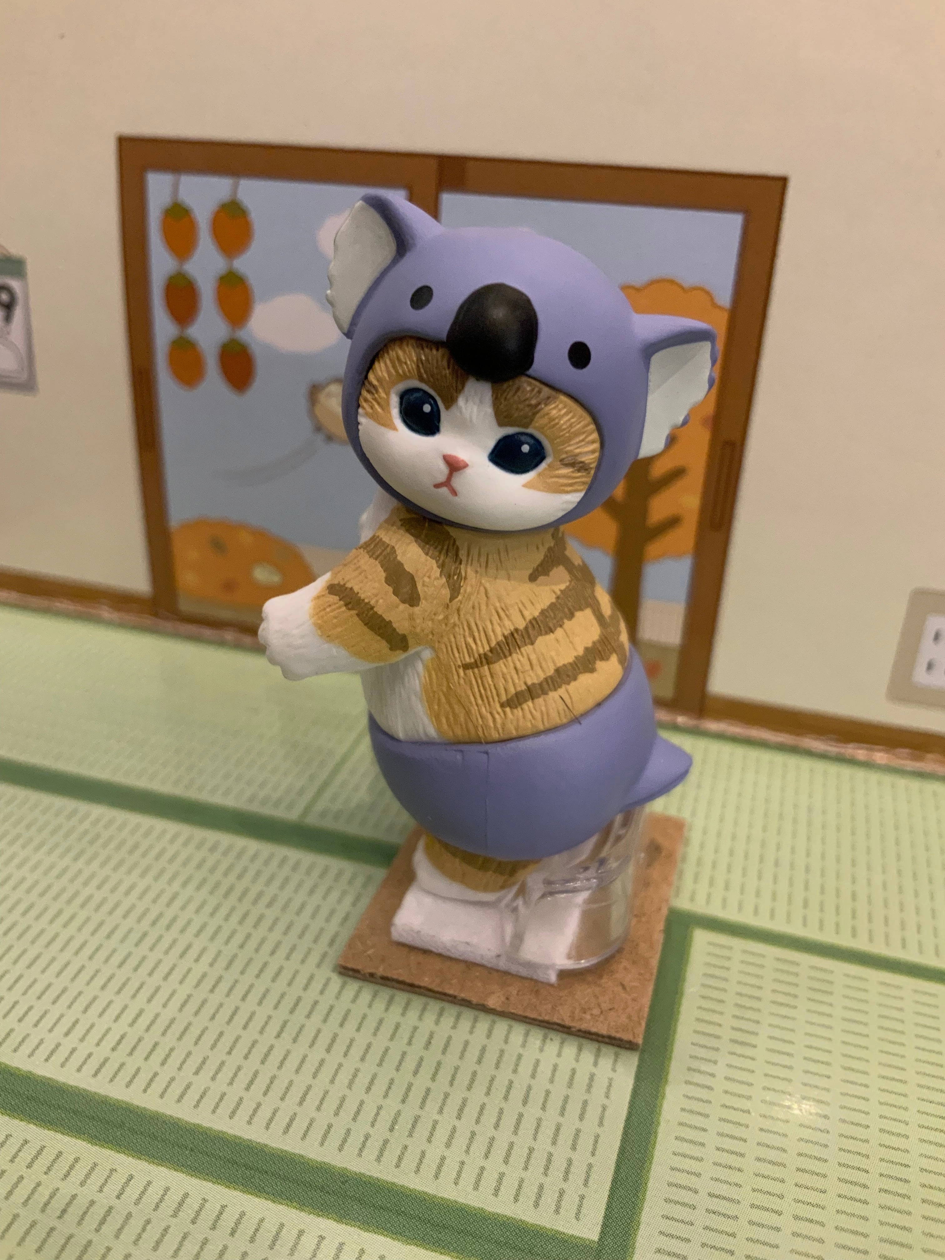 Mofusand Cat with Animal Costume Figure 5 Pieces Set (In-stock) Superhero Decor Monochrome Design