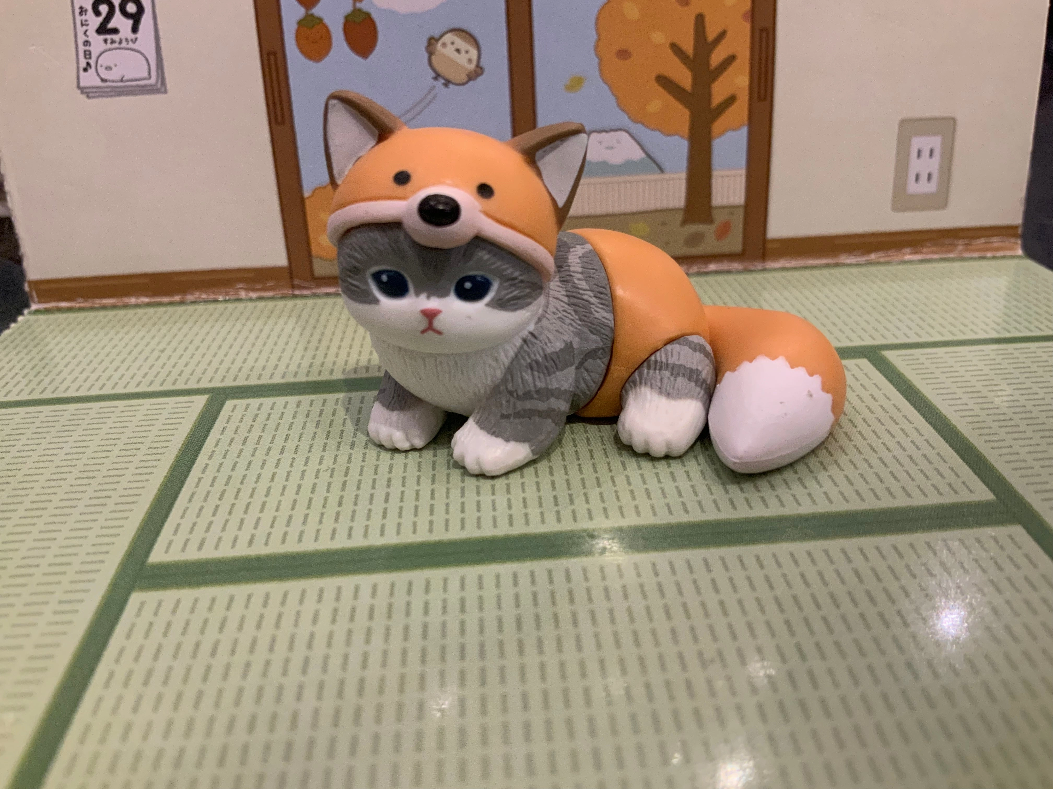 Chibi Statue Mofusand Cat with Animal Costume Figure 5 Pieces Set (In-stock)