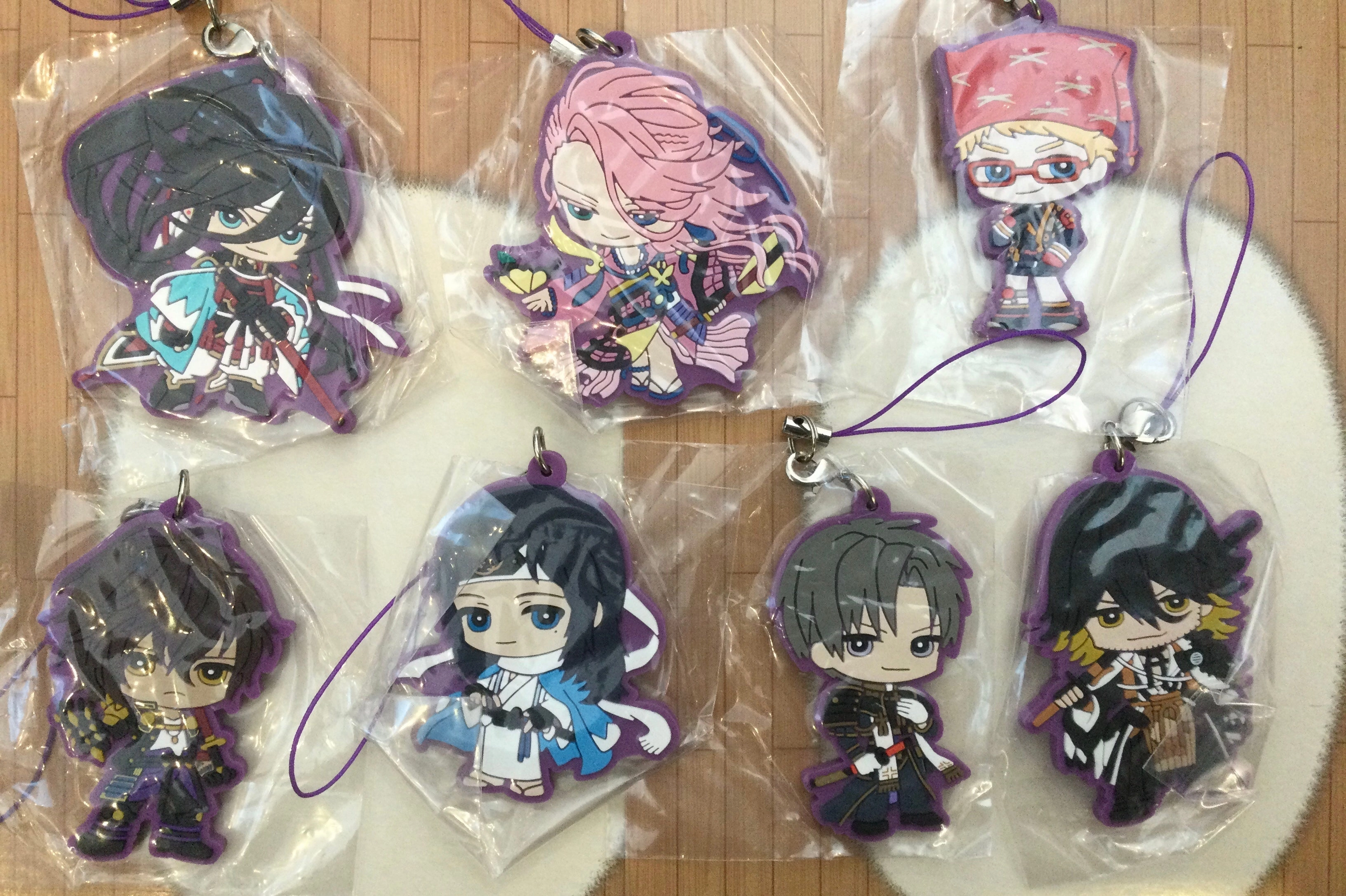 Fantasy Unit Touken Ranbu Kiwame Rubber Character Keychain Vol.4 7 Pieces Set (In-stock)