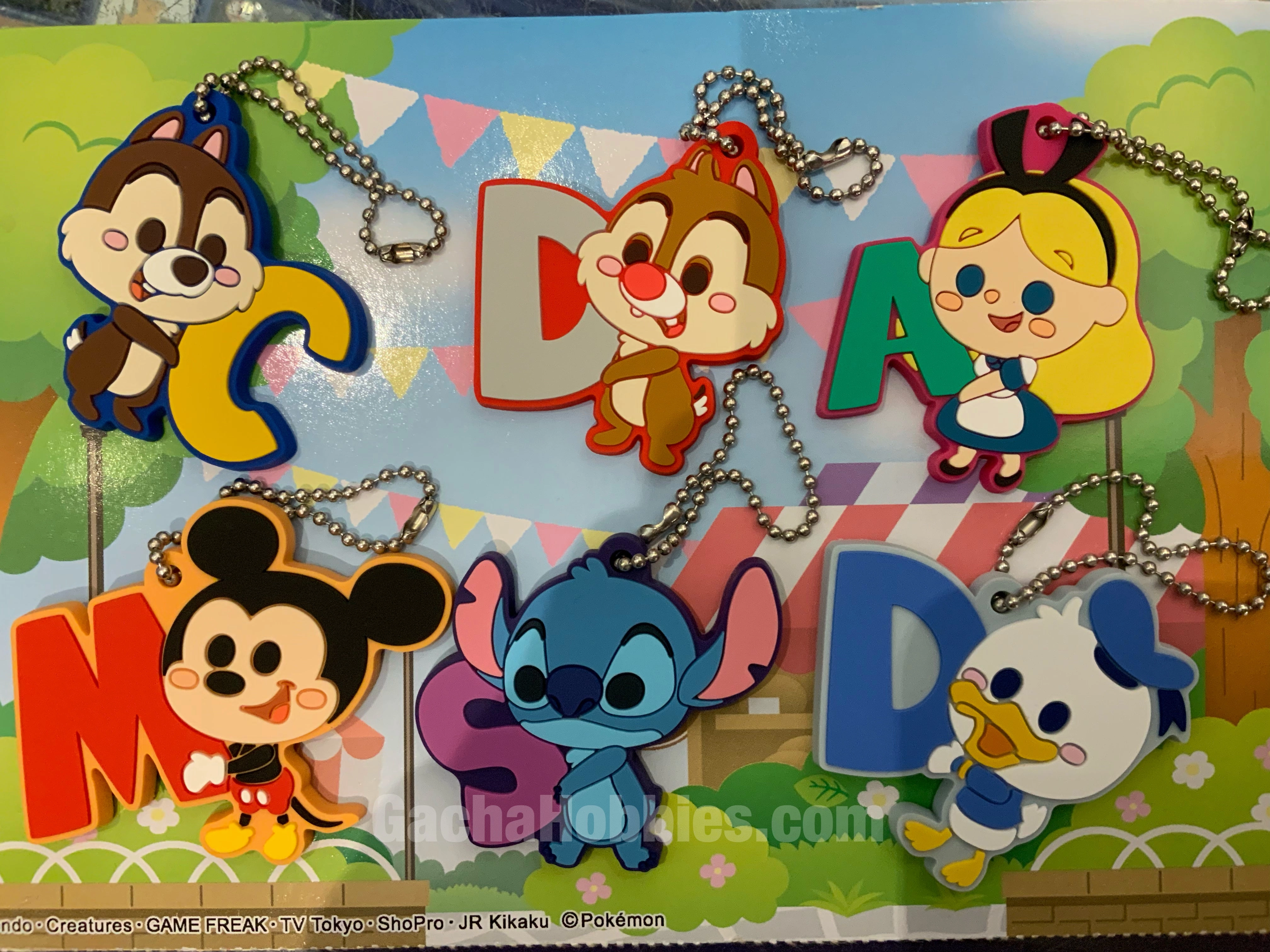 Disney Toy Company Characters Rubber Keychain 6 Pieces Set (In-stock) Sports Figure Designer Decor