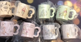Mini Statue Disney Winnie the Pooh Cup Keychain 8 Pieces Set (In-stock)
