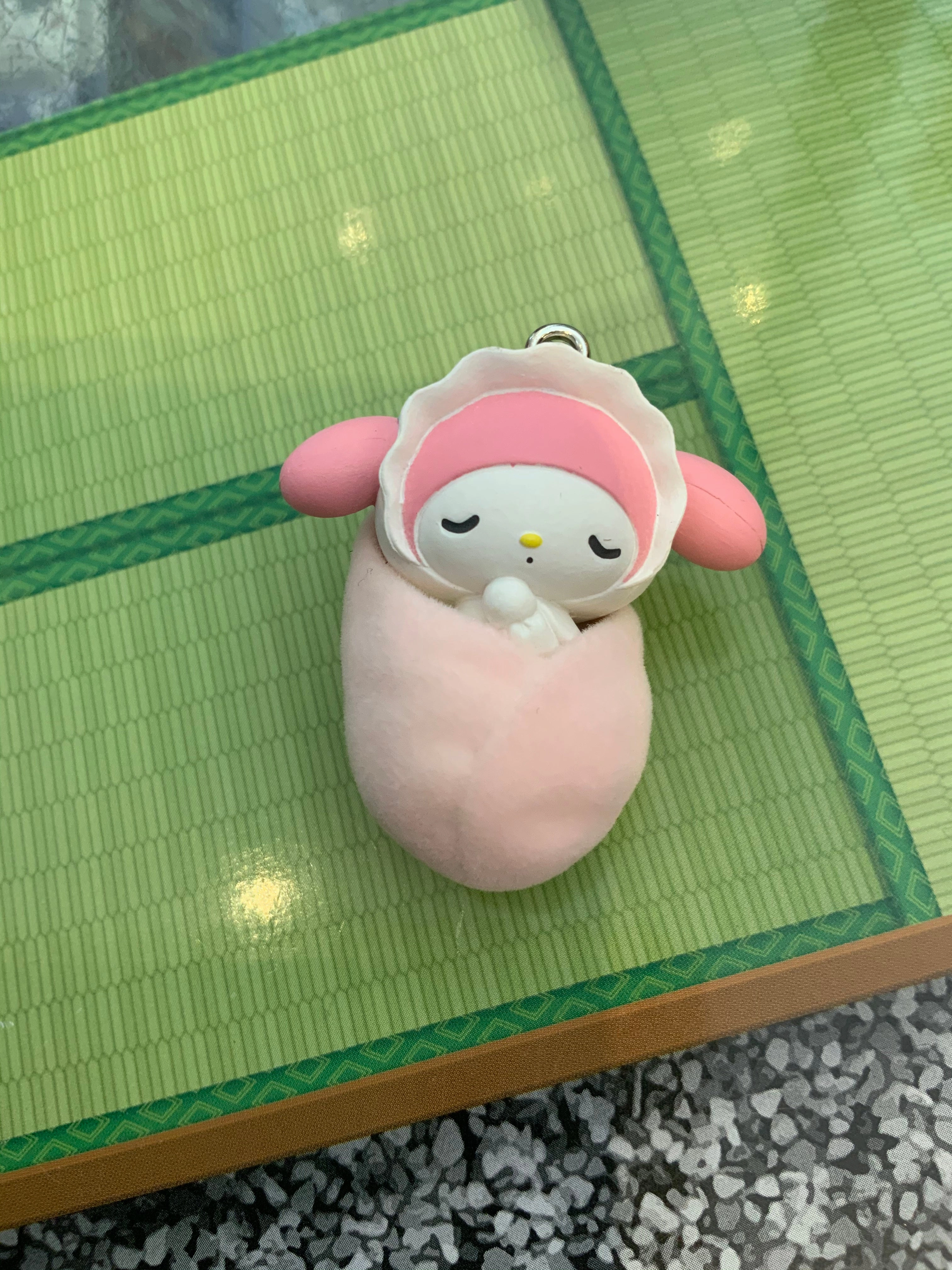 Sanrio Character Baby Sleeping Velvet Fur Figure Keychain 5 Pieces Set (In-stock) Museum Standard Cowboy Sculpture