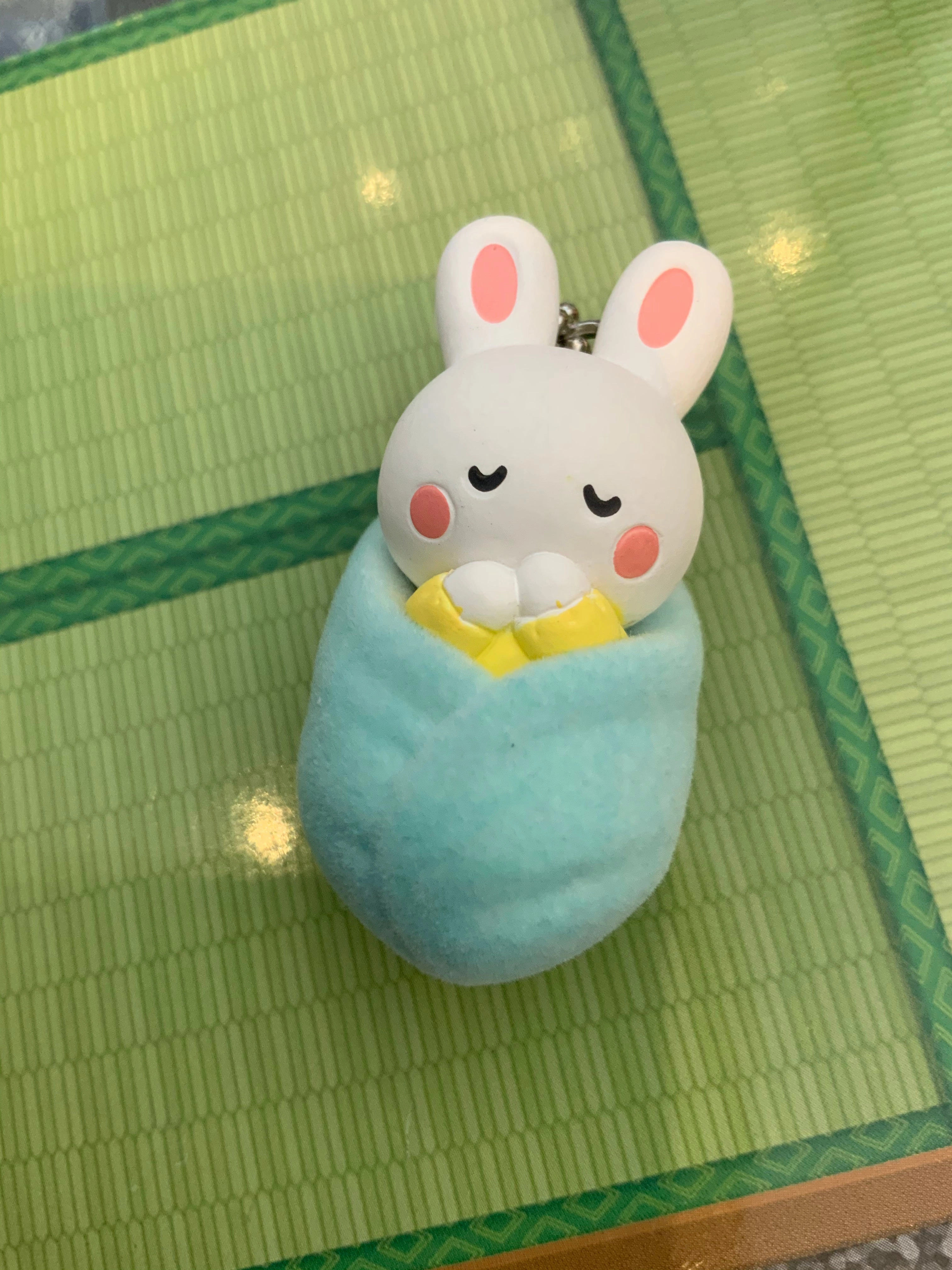 Gaming Sculpture Cult Classic Sanrio Character Baby Sleeping Velvet Fur Figure Keychain 5 Pieces Set (In-stock)