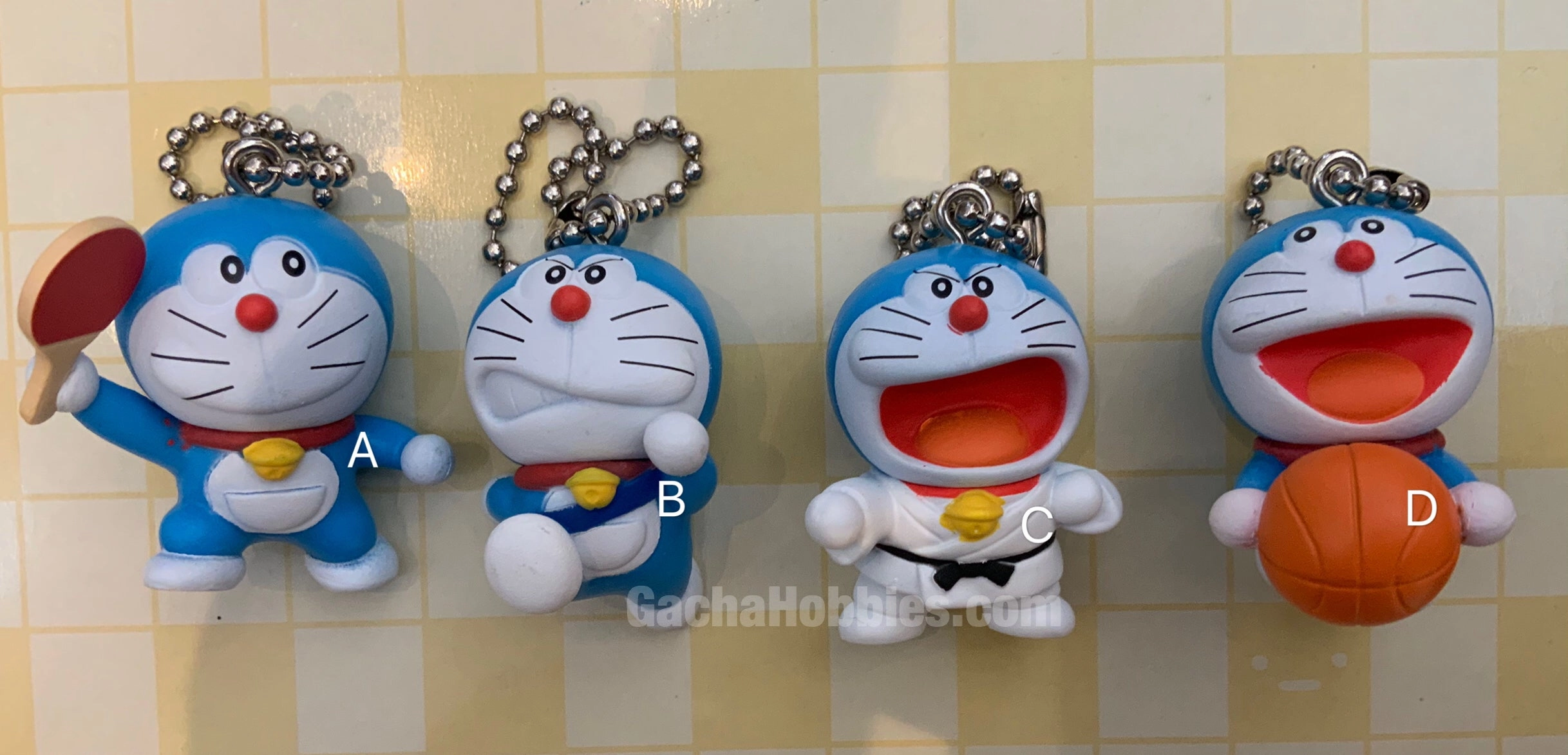 Doraemon 50th Anniversary Sports Figure Keychain 5 Pieces Set (In-stock) Robot Hobby