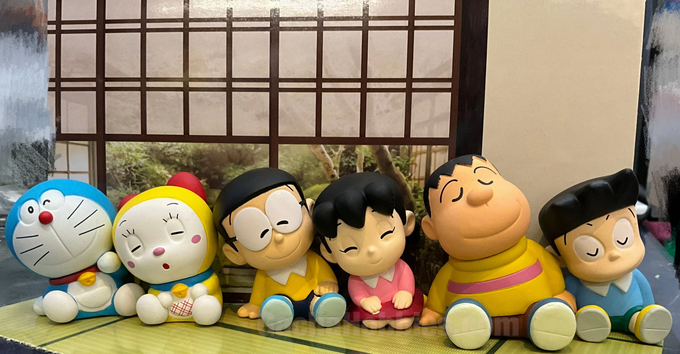 Doraemon Characters Sleeping on Shoulder Figure 6 Pieces Set (In-stock) Constant Companion