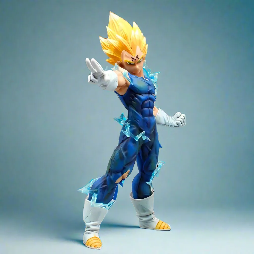 Superhero Toy Dragon Ball Anime Figure Final Flash Fury Majin Vegeta 27cm (11") PVC Statue