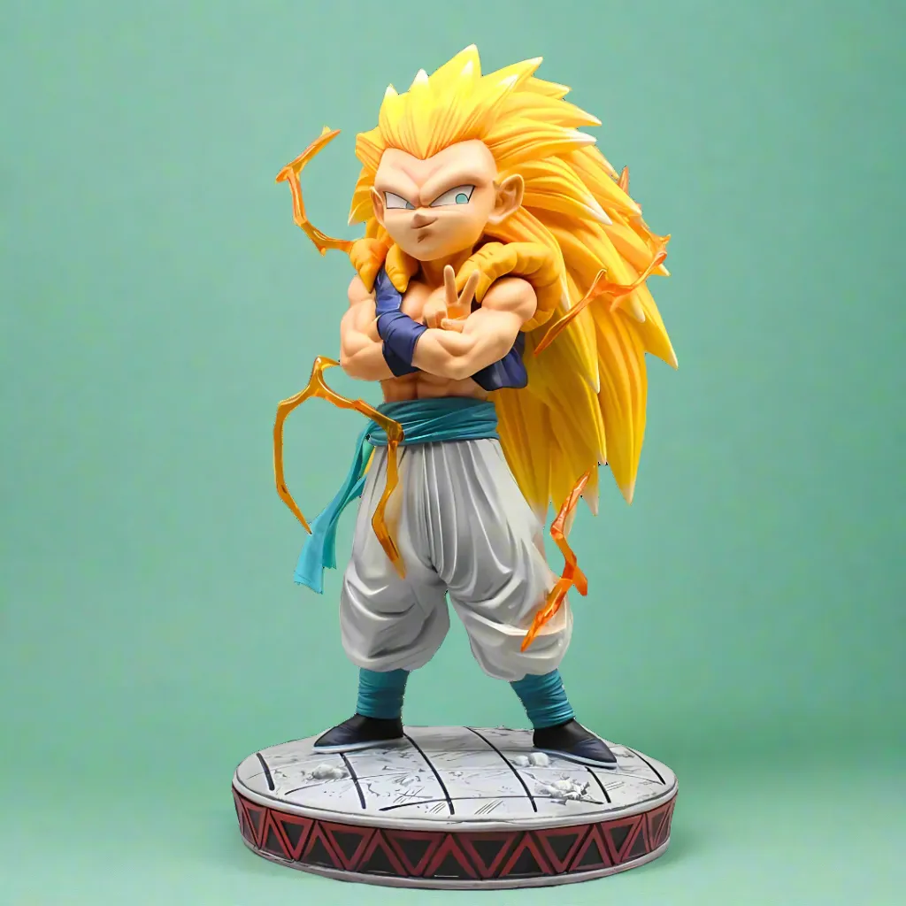 Anime Character PVC Statue Dragon Ball Anime Figure Fusion Phantom SSJ3 Gotenks 25cm (10") PVC Statue
