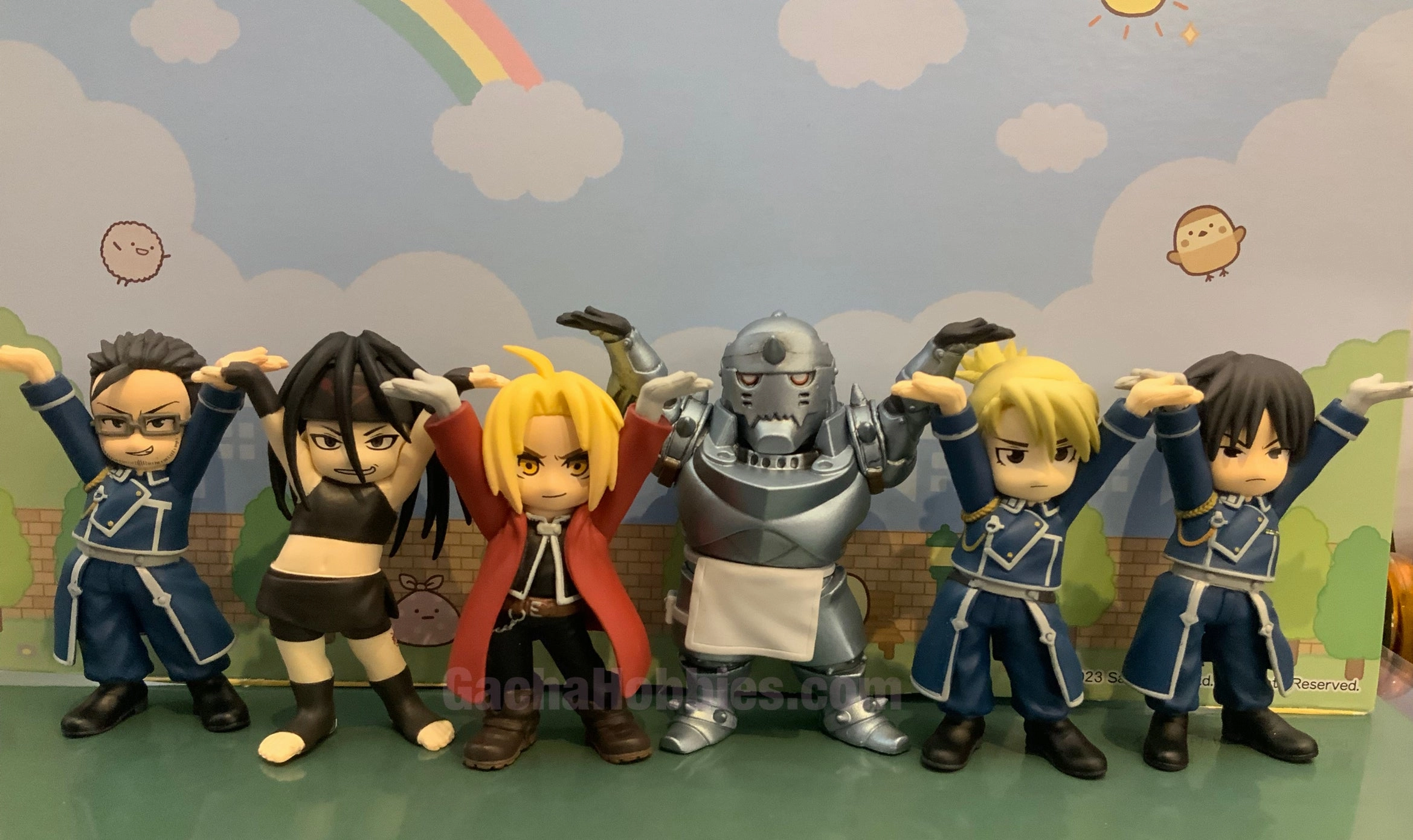 Wall Mounted Full Metal Alchemist Characters Hands Up Figure 6 Pieces Set (In-stock)