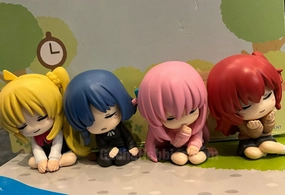 Year Round Bocchi the Rock Characters Sleeping on Shoulder Figure 4 Pieces Set (In-stock)