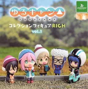 School Project Social media Yurucamp Laid-Back Camp Characters Figure Collection RICH Vol.1 5 Pieces Set (In-stock)