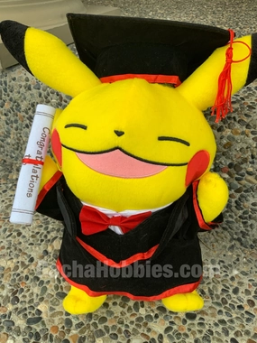 Graduation Pokemon Pikachu With-Both-Eyes-Closed And Big Smile Pilot Model