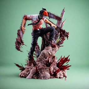 Chainsaw Man Anime Figure Chainsaw Fury Denji 18cm (7") PVC Statue Fabric Figure