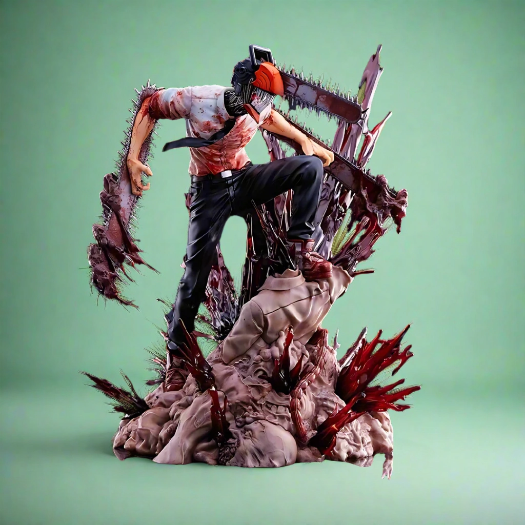 Chainsaw Man Anime Figure Chainsaw Fury Denji 18cm (7") PVC Statue Fabric Figure