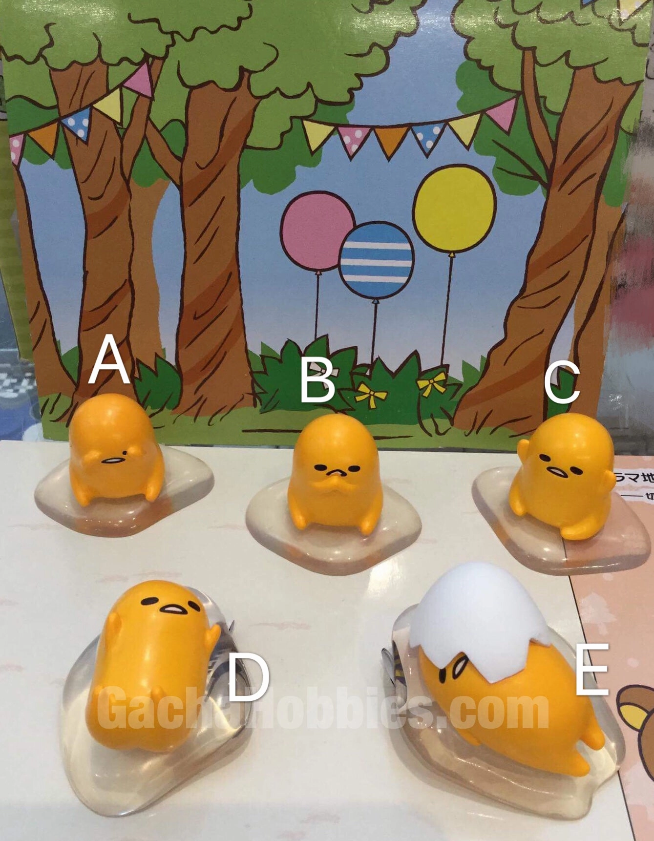 Gashapon Gudetama Clear Base Figure Set (In-stock) Tool Accessory School Project