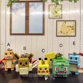Popular Character Gaming Decor Gashapon Pokemon Quest Keychain Set (In Stock)