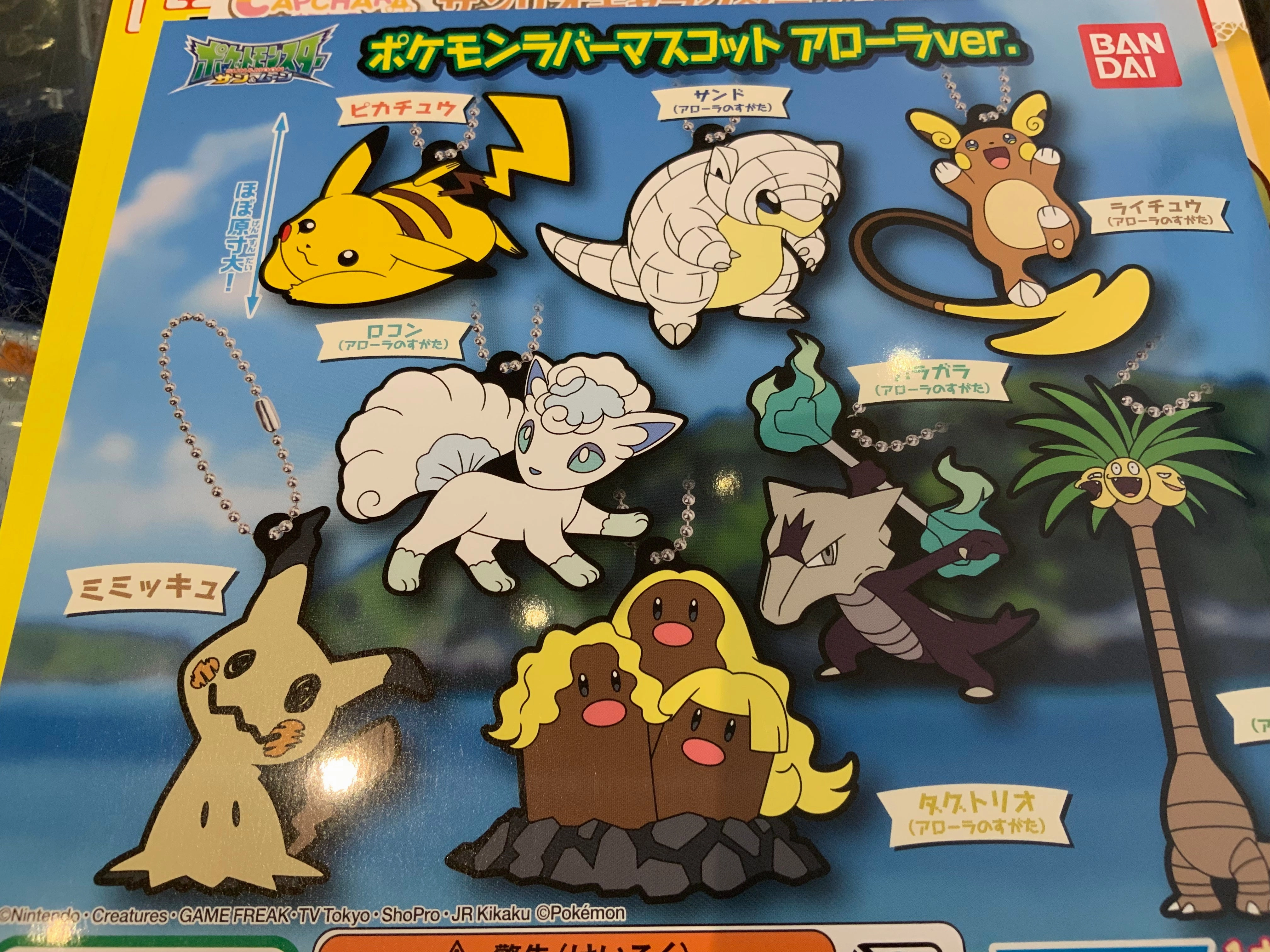Premium Creation Arcade Game Gashapon Pokemon Sun and Moon Rubber Keychain Set (In Stock)