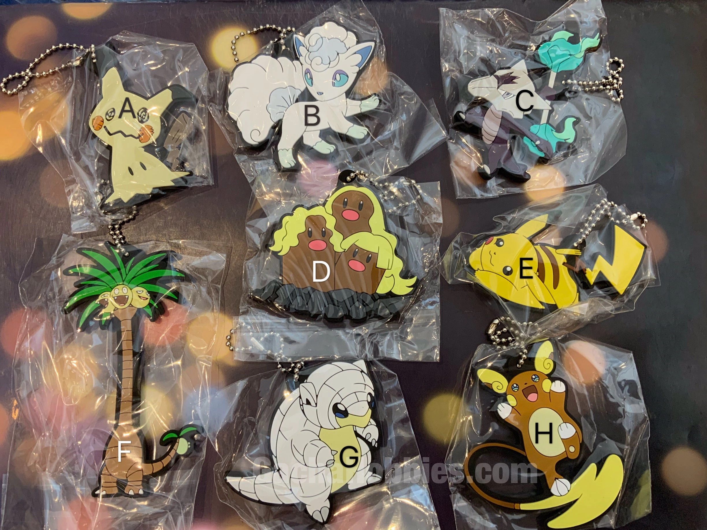 Gashapon Pokemon Sun and Moon Rubber Keychain Set (In Stock) Shareable Content