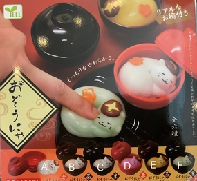Mochi Cat Squishy In Bowl 6 Pieces Set (In-stock) Designer Merchandise Fantasy Hobby