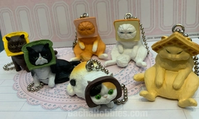 Anicolla Series Neko Toast Figure Keychain 6 Pieces Set (In-stock) Jungle Beast Pirate Model